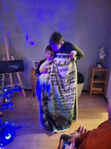 Customer photo review of "An meine Enkel" Decke - Wolf