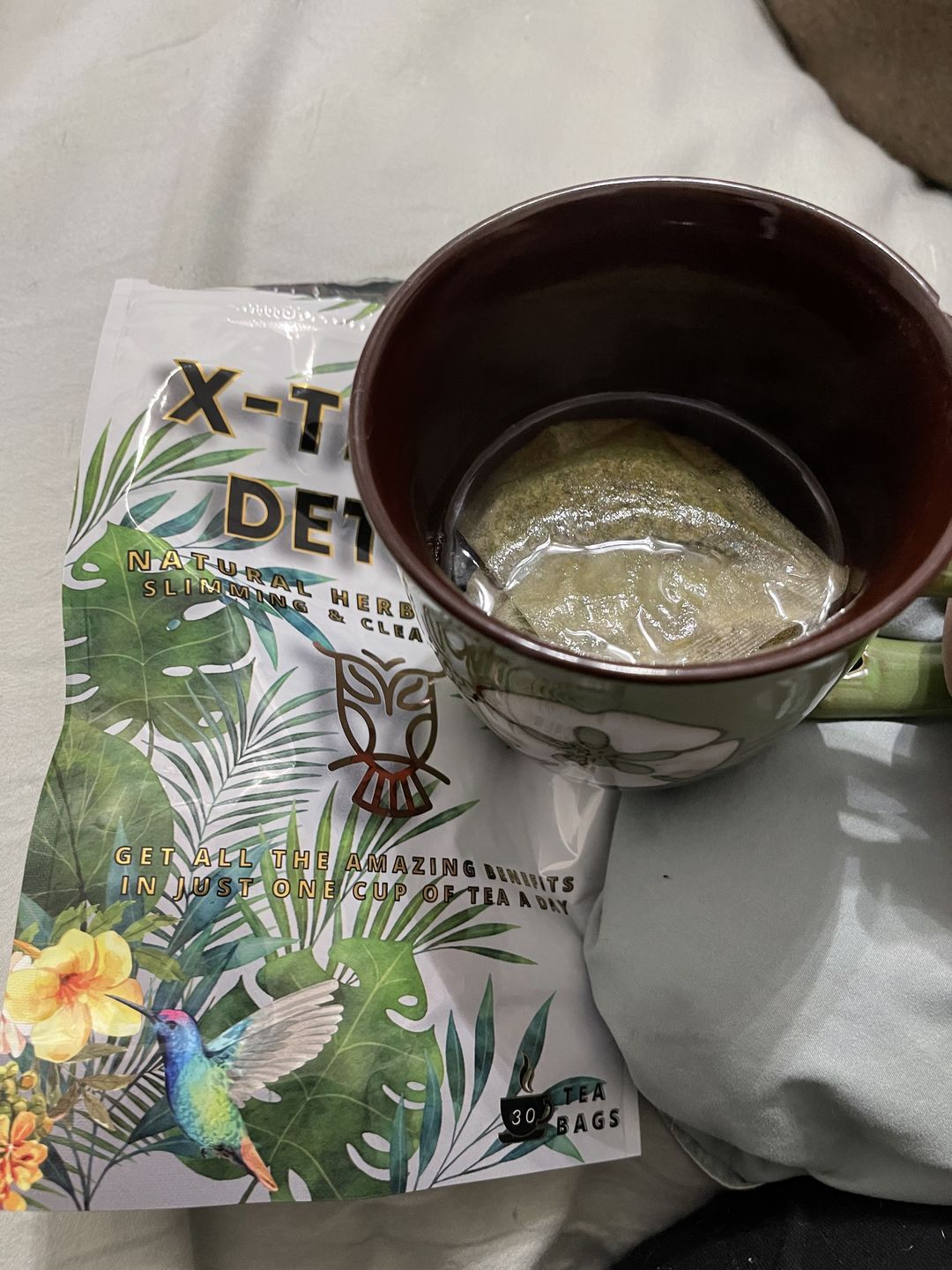 Customer photo review of X-TREAM DETOX TEA 1 BAG 30 DAY SUPPLY ( STRONGER VERSION )