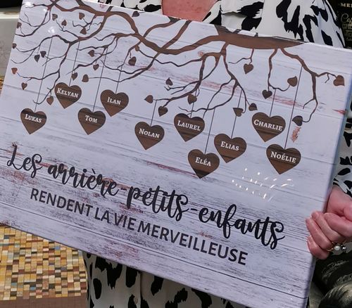 Customer photo review of Mes petits-enfants - Toile grands-parents