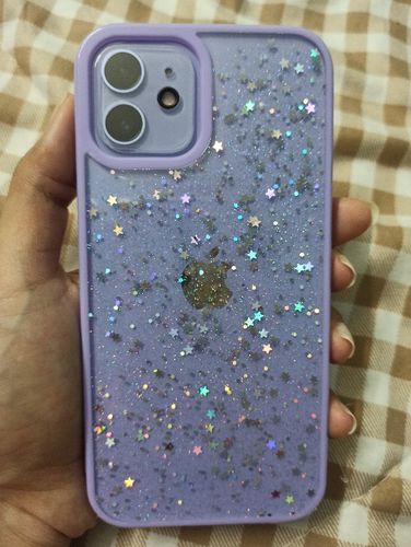 Customer photo review of Glitter Star Sequins iPhone Case