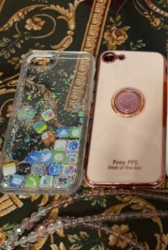 Customer photo review of App Glitter Quicksand iPhone Case