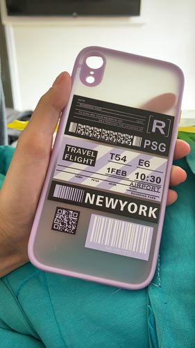 Customer photo review of Shockproof Travel Label iPhone Case