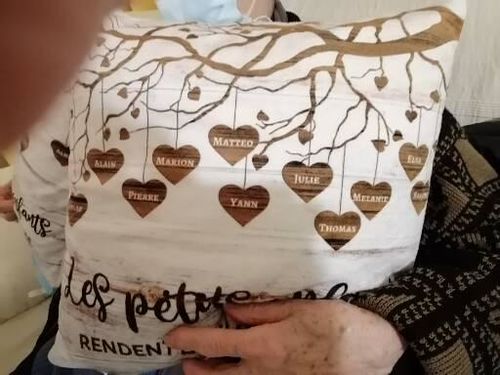 Customer photo review of Mes petits-enfants - Coussin grands-parents