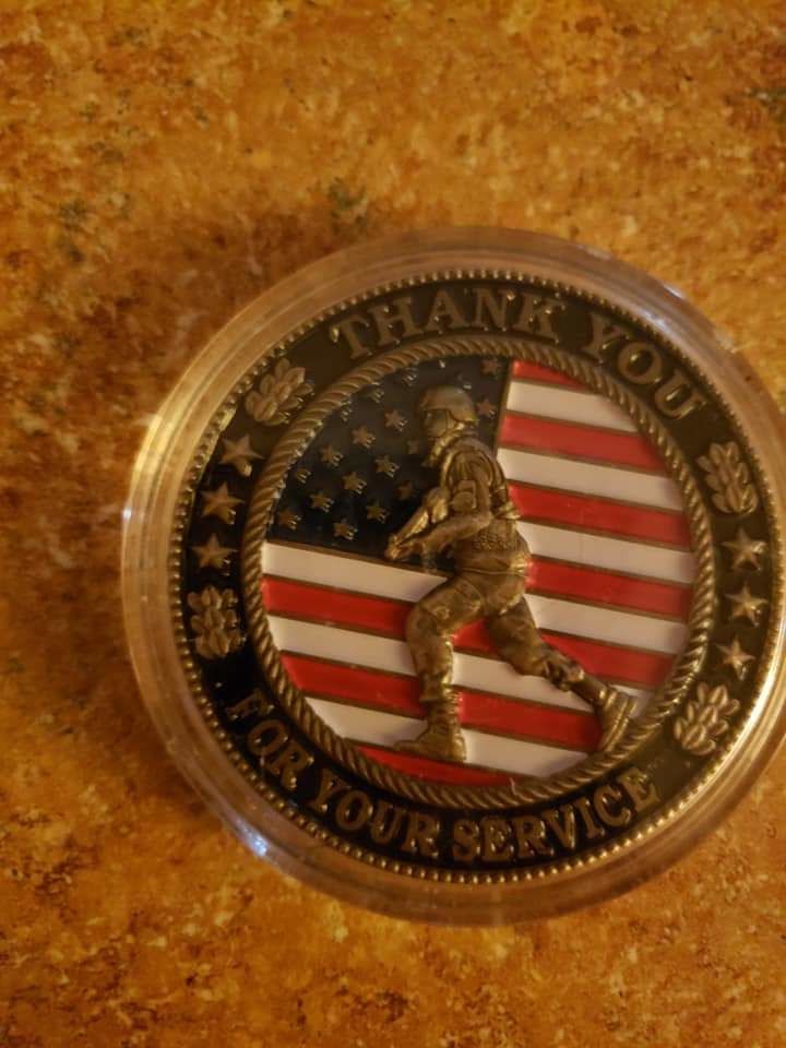 Customer photo review of Thank You For Our Freedom Coin Bundle (5pcs)