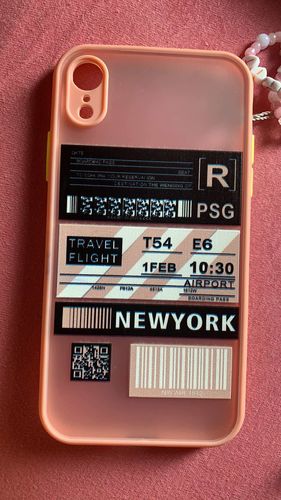 Customer photo review of Shockproof Travel Label iPhone Case