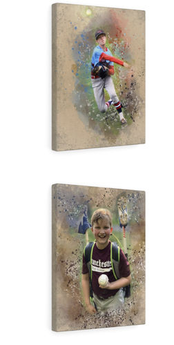 Customer photo review of Personalized Sports Portrait