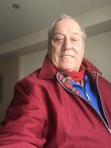 Customer photo review of Mens Classic Harrington Jacket - Burgundy