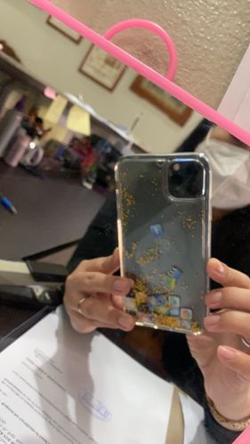 Customer photo review of App Glitter Quicksand iPhone Case