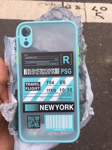 Customer photo review of Shockproof Travel Label iPhone Case
