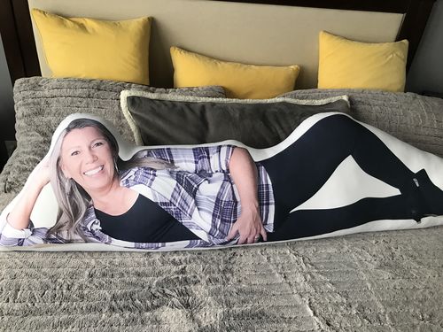 Customer photo review of Create A Custom Lifesize Pillow