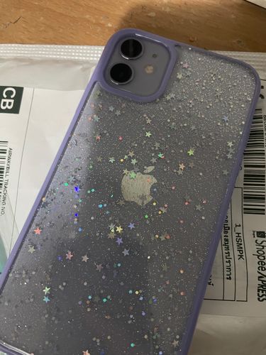 Customer photo review of Glitter Star Sequins iPhone Case