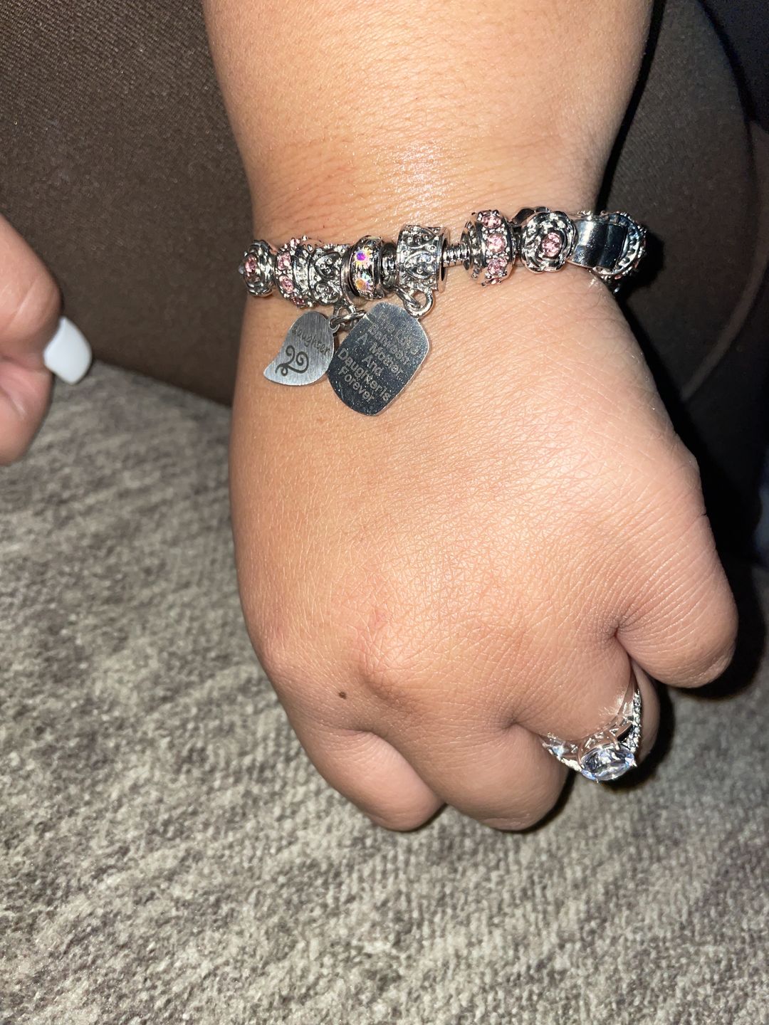 Customer photo review of Mother Daughter Eternal Love Bracelets