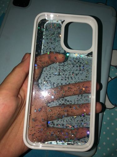 Customer photo review of Glitter Star Sequins iPhone Case