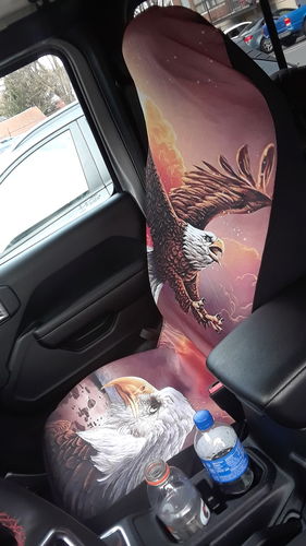 Customer photo review of Beauty Eagle Car Seat Covers Custom Car Interior Accessories