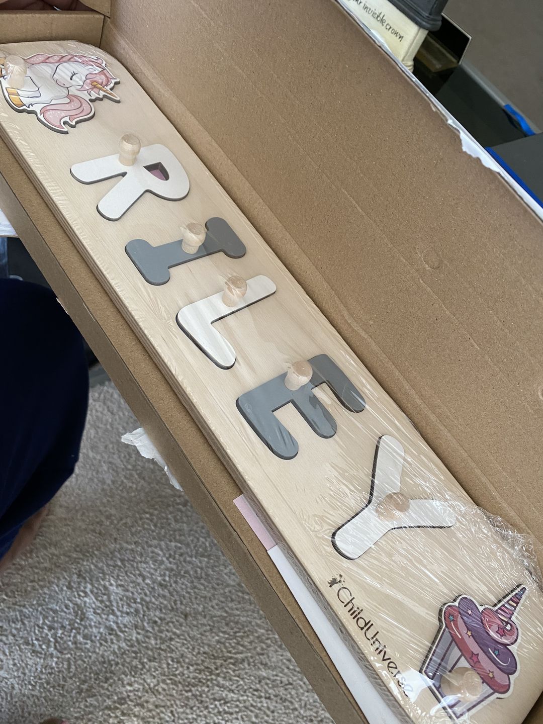 Customer photo review of Unicorn Name Puzzle