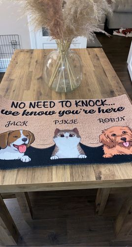 Customer photo review of Welcome To Our Home Custom Doormat