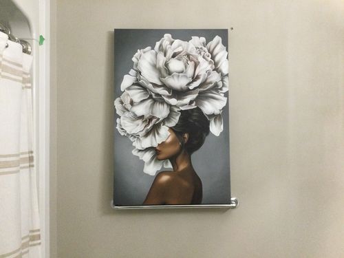 Customer photo review of 'Woman Unfold' Framed Canvas