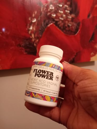 Customer photo review of Flower Power® Boric Acid Suppositories for Odor and Balance (30ct/ea)