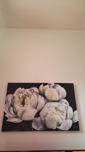 Customer photo review of 'White Peonies' Framed Canvas