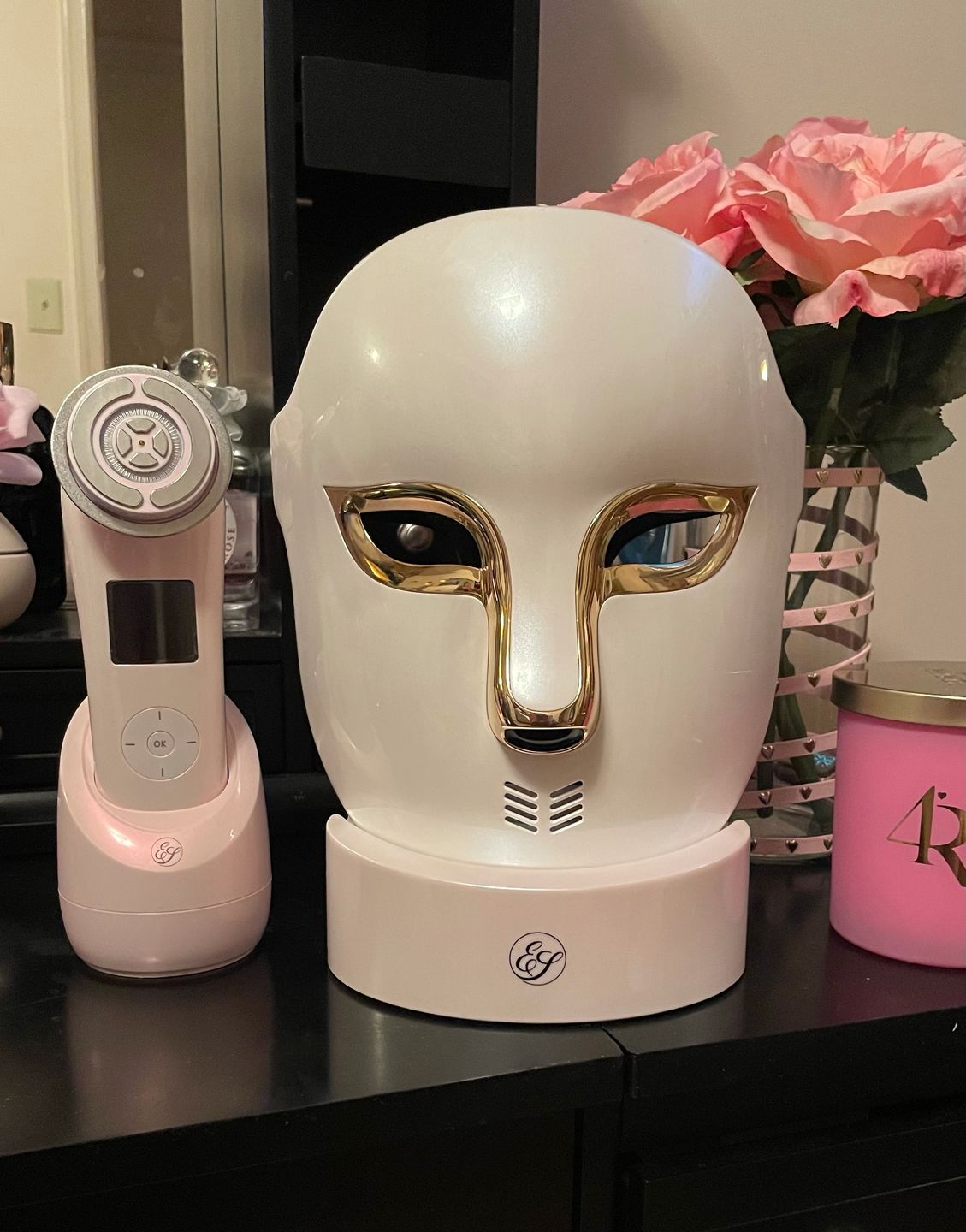 Customer photo review of EvenSkyn® Mirage: Pro LED Phototherapy Face Mask
