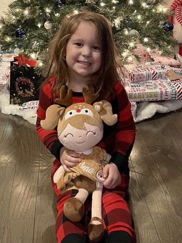 Customer photo review of Personalized Reindeer Girl