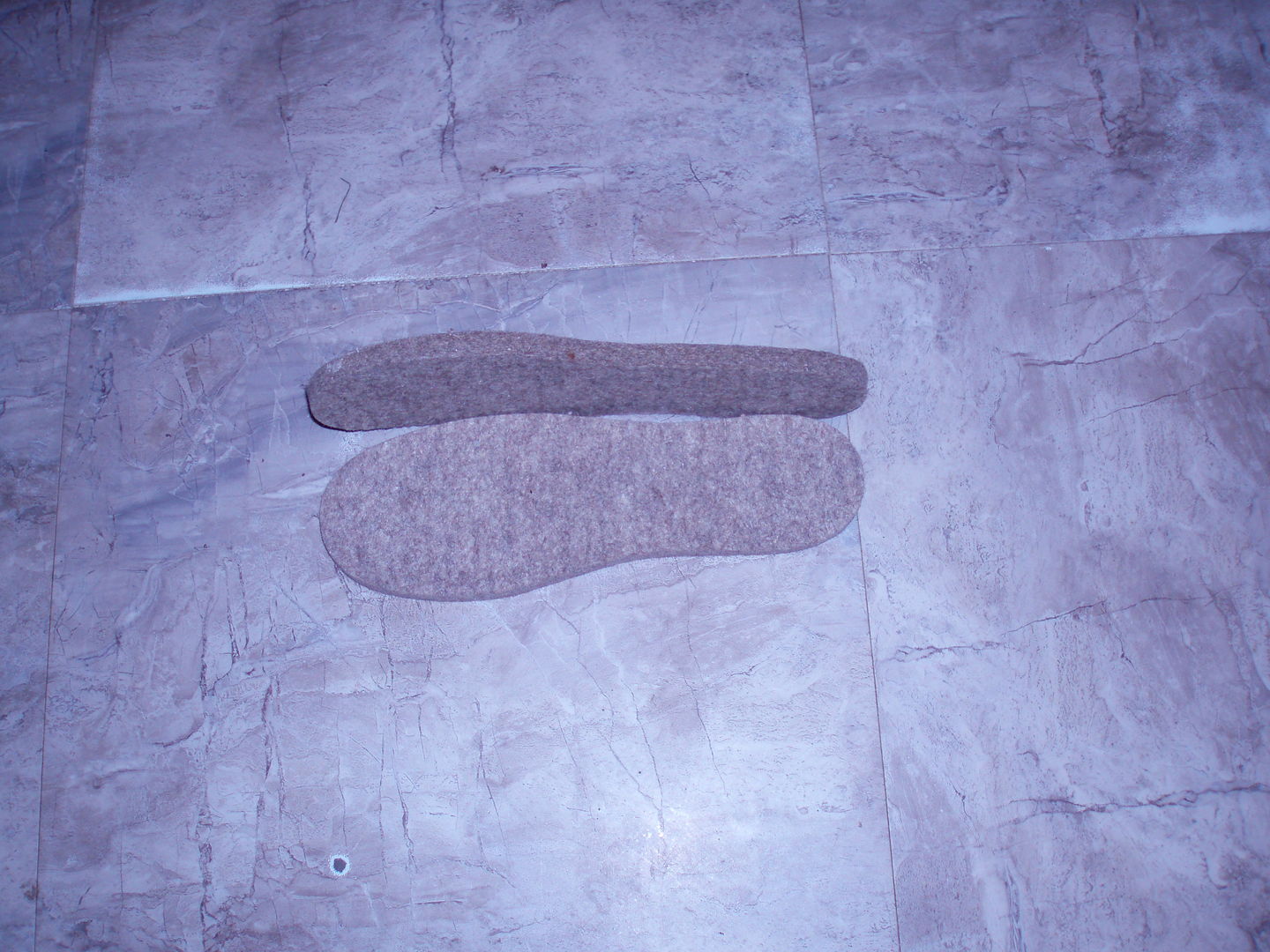 Customer photo review of Wool Felt Insoles - 13mm Thick