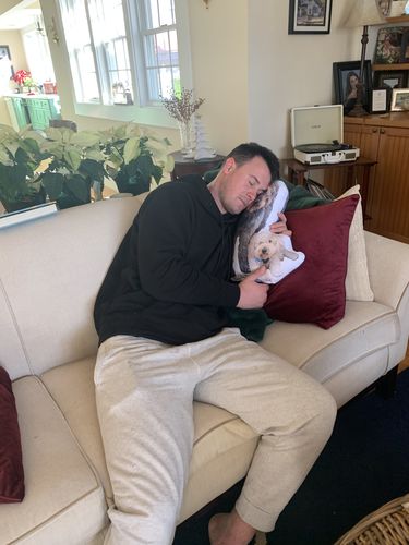 Customer photo review of Create A Custom Dog Pillow