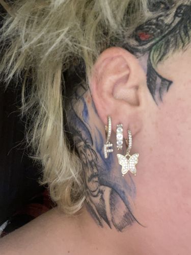 Customer photo review of KUTIE INITIALS EARRINGS