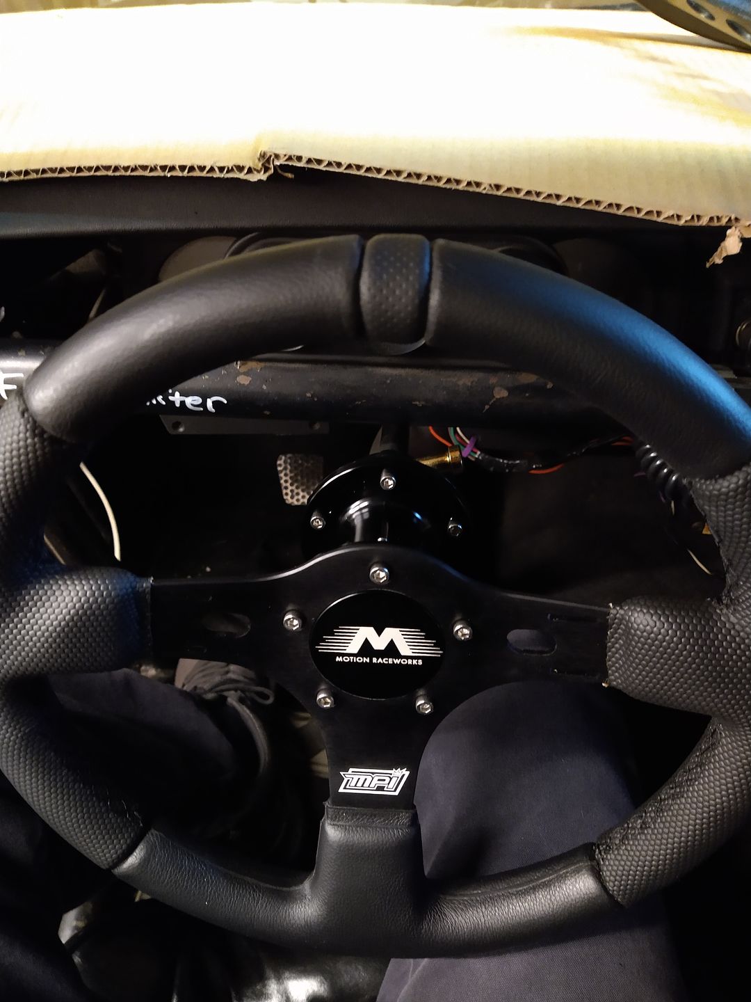 Customer photo review of Motion Raceworks Edition MPI Race Steering Wheel All Black MPI-DRG-R513-BLK