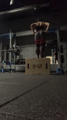 Customer photo review of Scrunch Booty Socks Leggings Polka Dots Black & Red