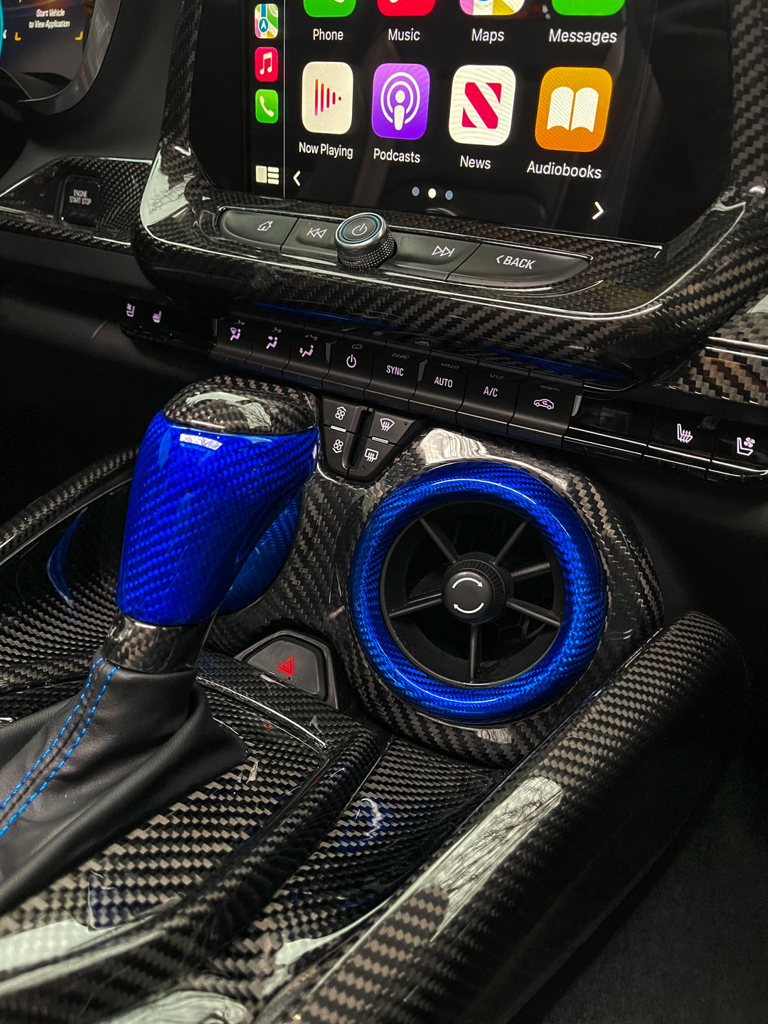 Customer photo review of [Set] Carbon Fiber Center Console AC Vent Covers For 2016-2021 Chevy Camaro