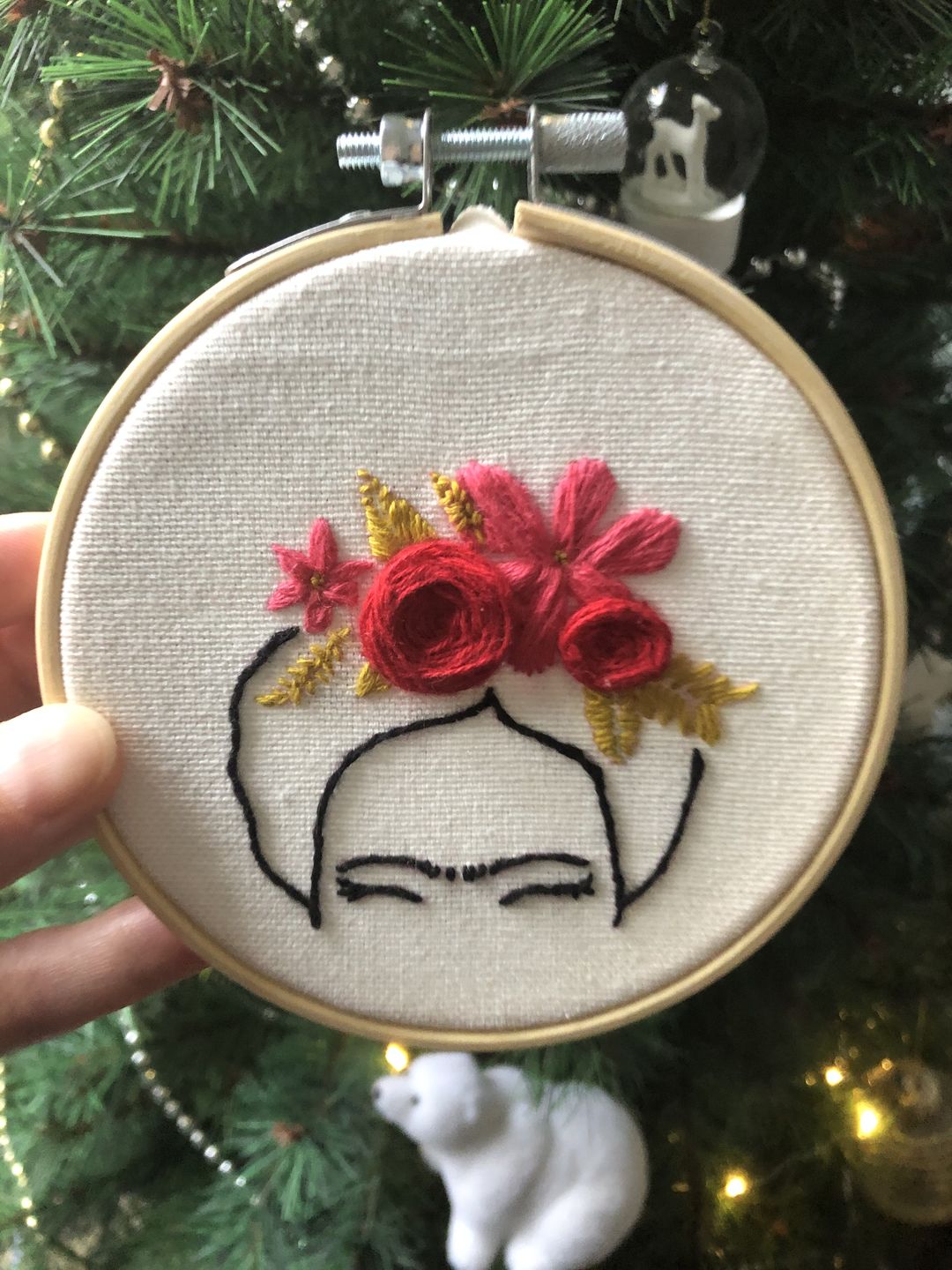 Customer photo review of Kit Broderie Frida Kahlo