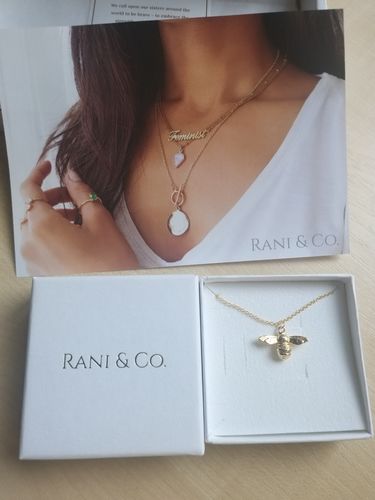 Customer photo review of Queen Bee Necklace (Gold)