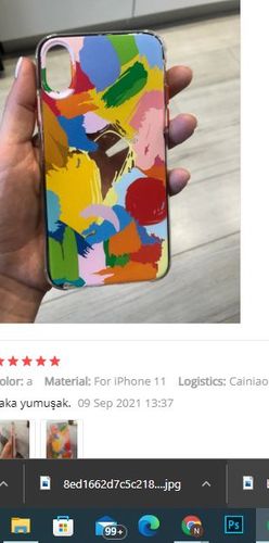 Customer photo review of Graffiti Art Clear iPhone Case