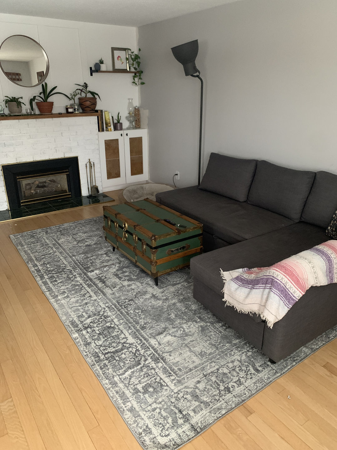 Customer photo review of Distressed Vintage Chilaz Grey Rug