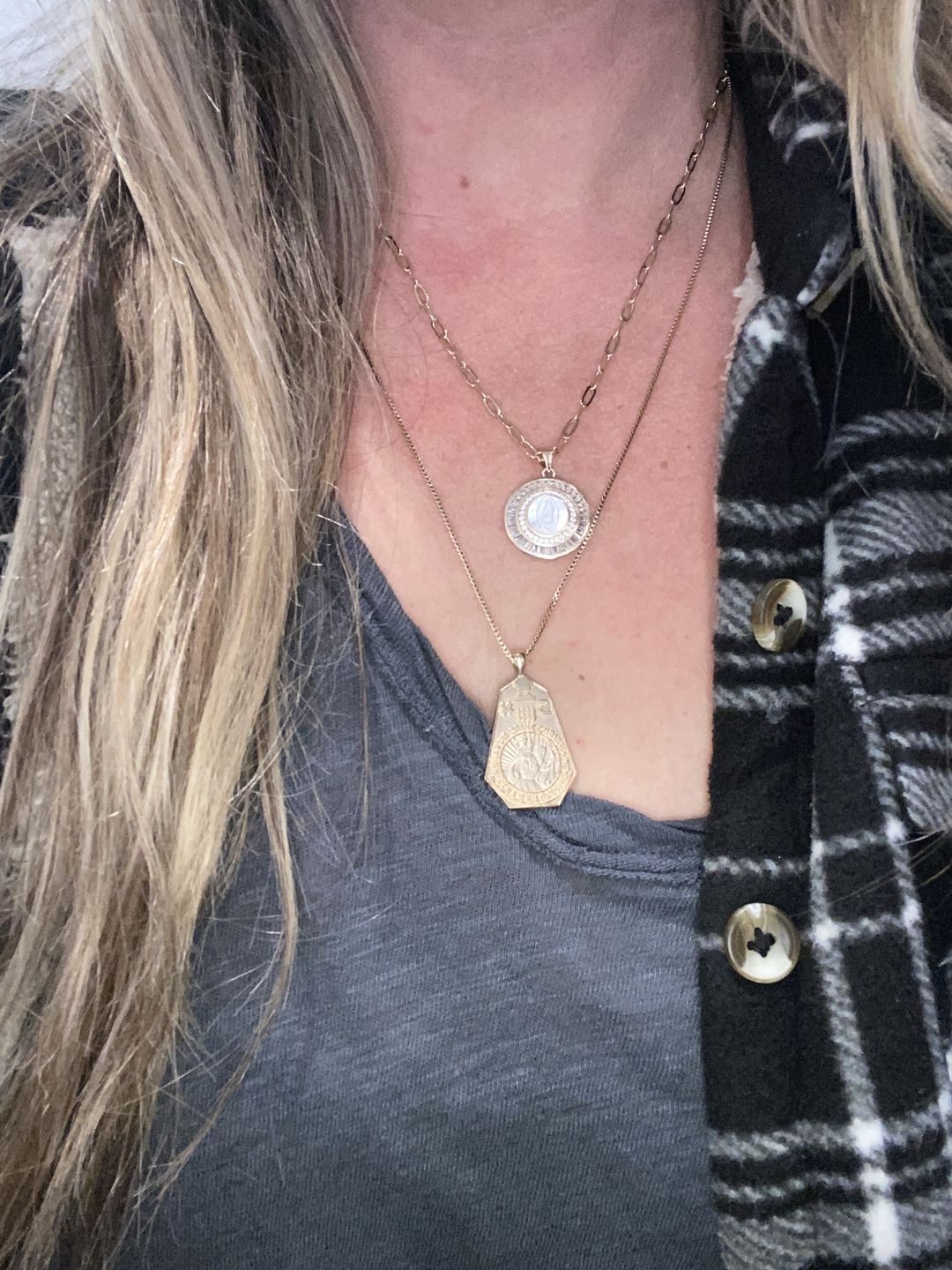 Customer photo review of Mother Mary Necklace