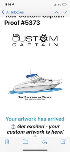 Customer photo review of Custom Digital Boat Portrait