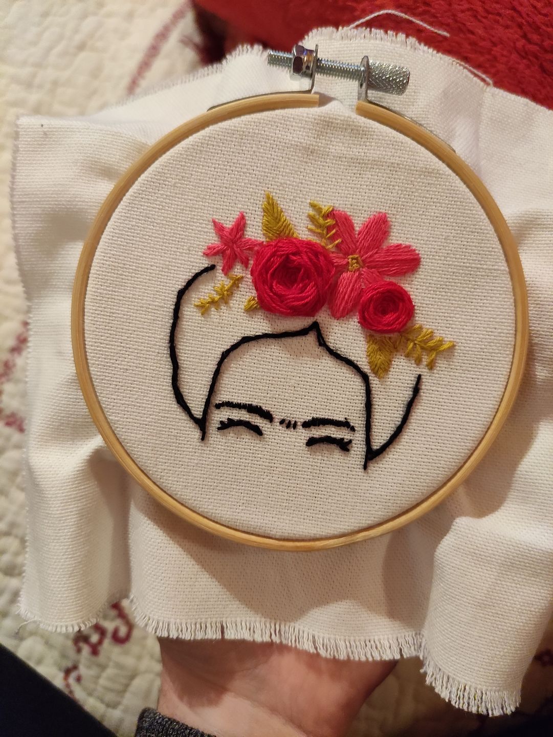 Customer photo review of Kit Broderie Frida Kahlo