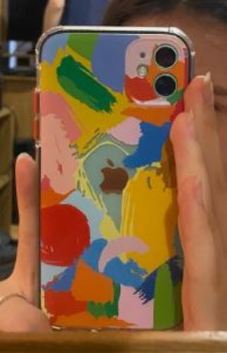 Customer photo review of Graffiti Art Clear iPhone Case