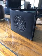 Customer photo review of Mens Leather Wallet - Knotwork