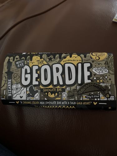 Customer photo review of The Geordie Chocolate Bar - Milk chocolate with caramel