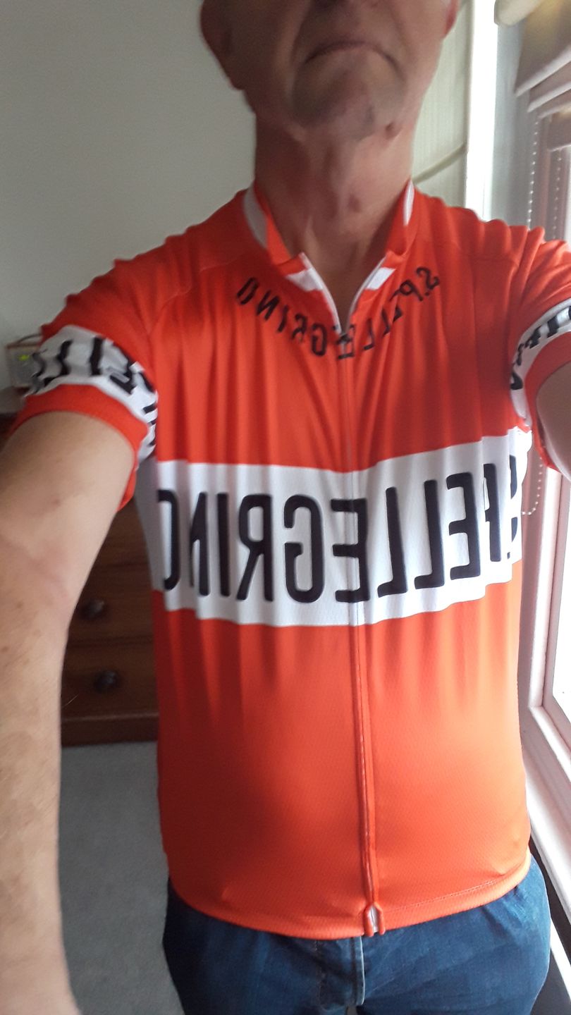 Customer photo review of Retro San Pellegrino Cycling Jersey - Orange