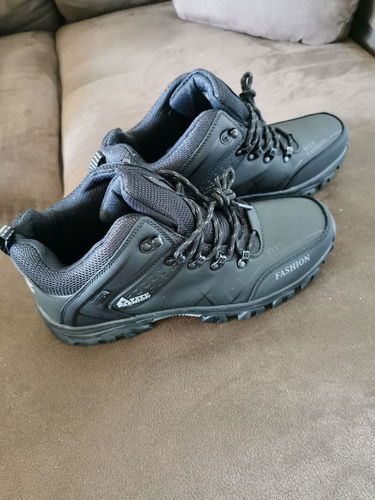Customer photo review of Outdoor Waterproof Leather Hiking Boots