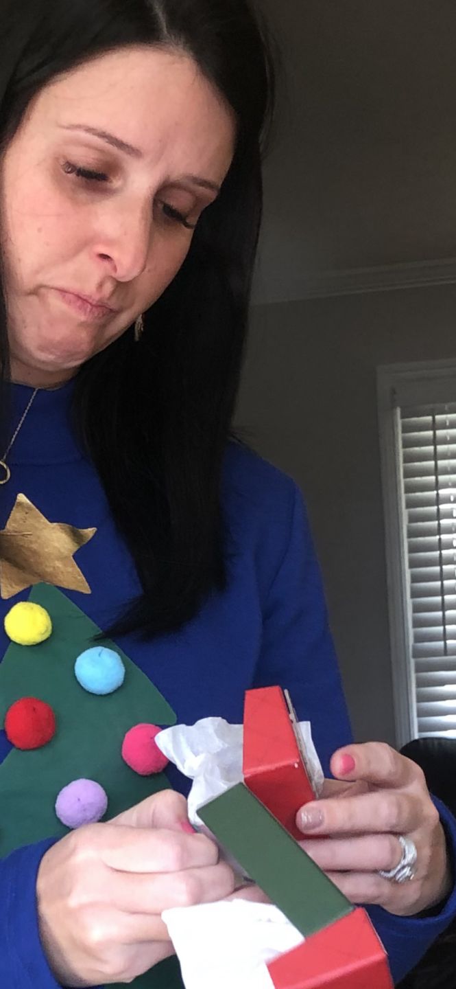 Customer photo review of Matthew 17:20 Forget Me Not Necklace