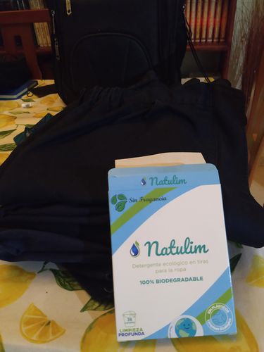 Customer photo review of Eco-Tiras de Detergente 40 lavados Natulim