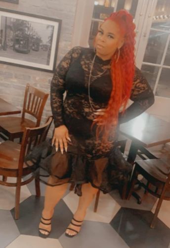 Customer photo review of Floral Lace Elegant See-Through Midi Dress