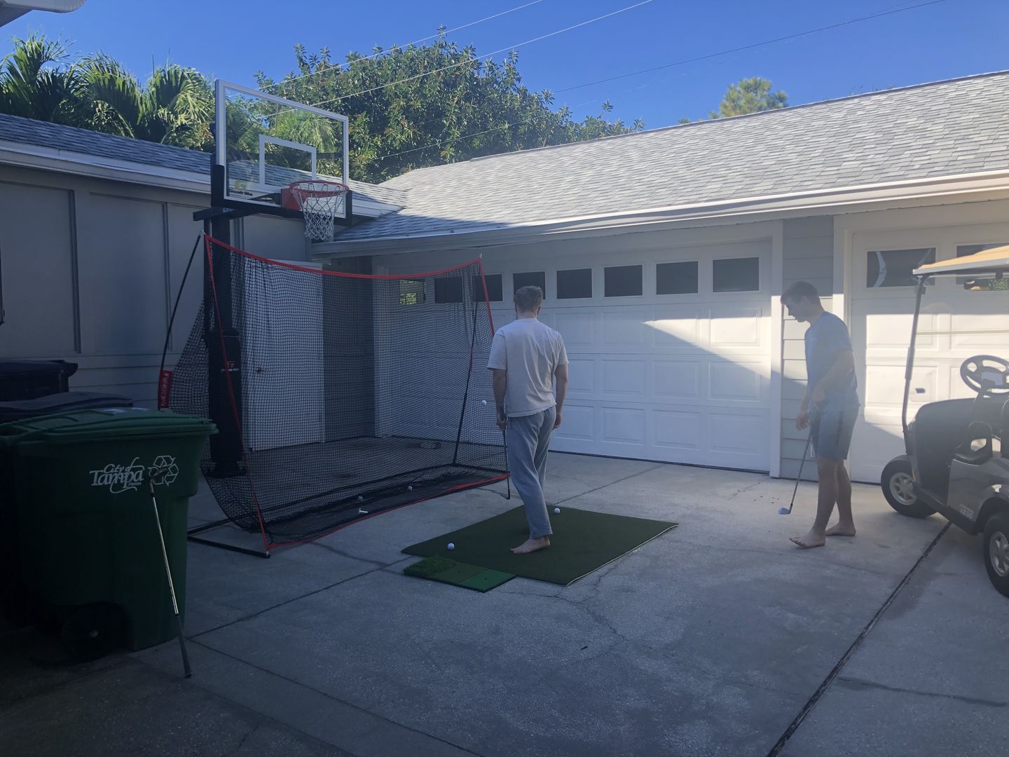 Customer photo review of FairwayHero Golf Mat | Portable Golf Hitting Practice Mat