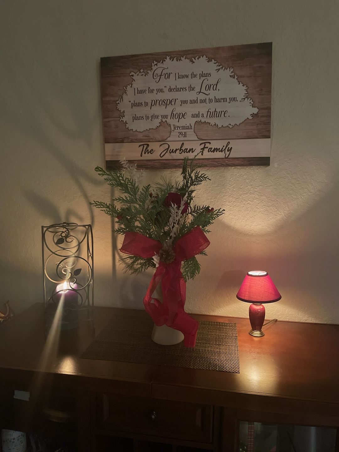 Customer photo review of For I know the plans I have for you Jeremiah 29:11 personalized name wall art canvas