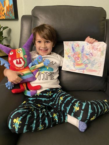 Customer photo review of Turn Drawings into Plushies