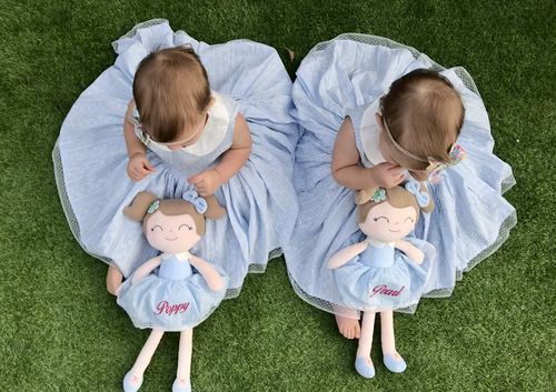 Customer photo review of Personalized Spring Girl & Baby Dress Set Bundle